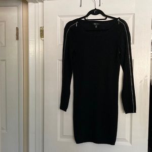 Aqua Cashmere Mini Black Dress